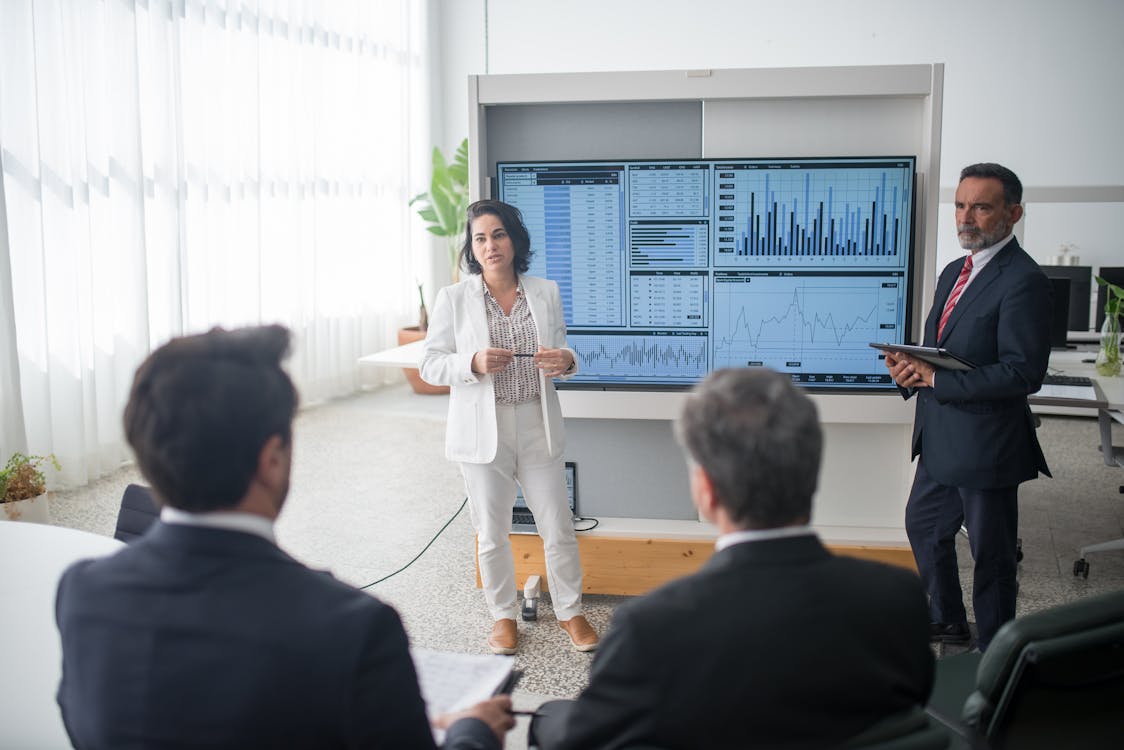 boardroom executives reviewing a call center security checklist