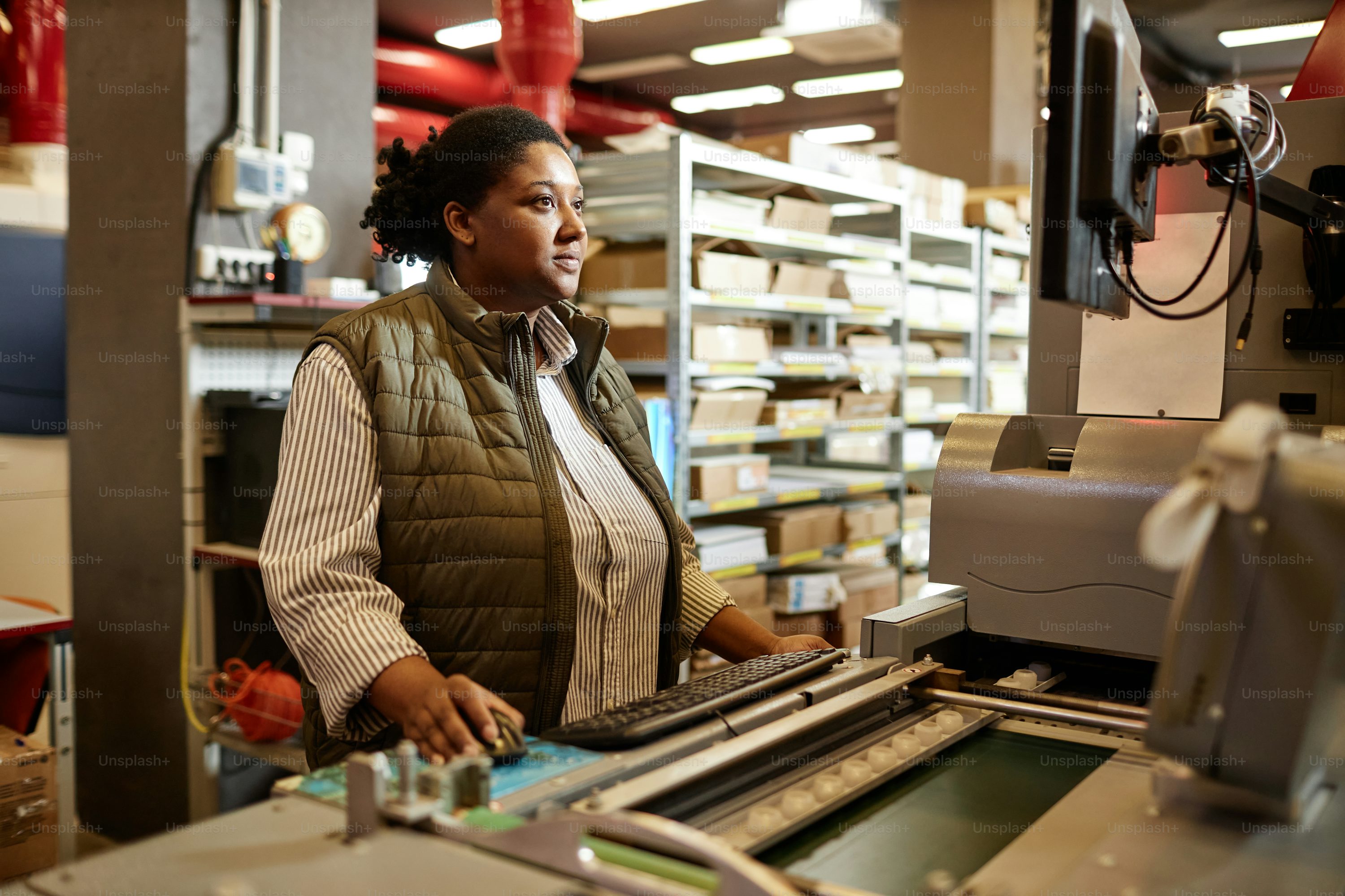 print shop worker representing cloud migration services companies